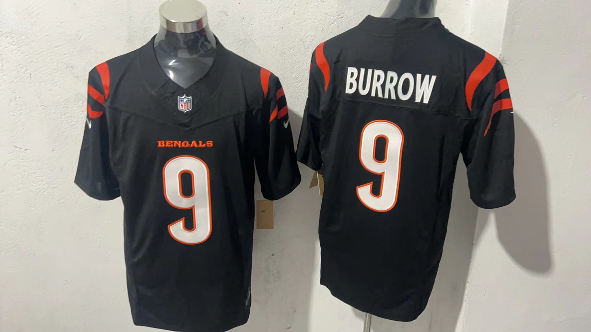 Bengals Black supplier front and back