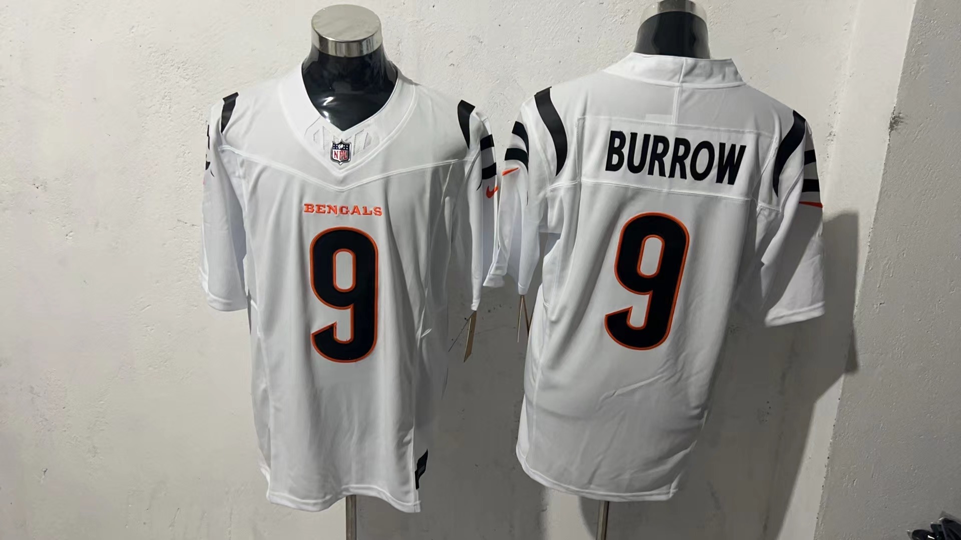 Bengals White supplier front and back