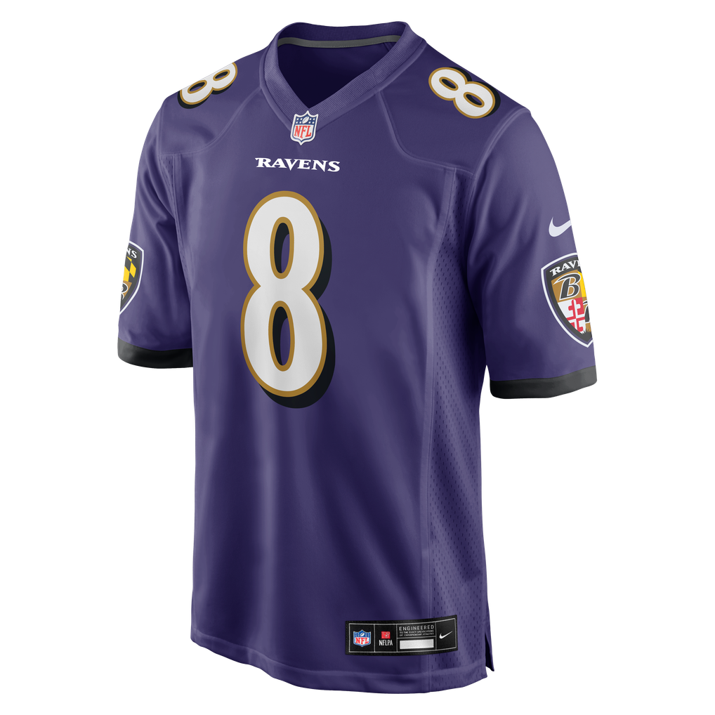 Lamar Jackson #8 Baltimore Ravens Jersey Purple