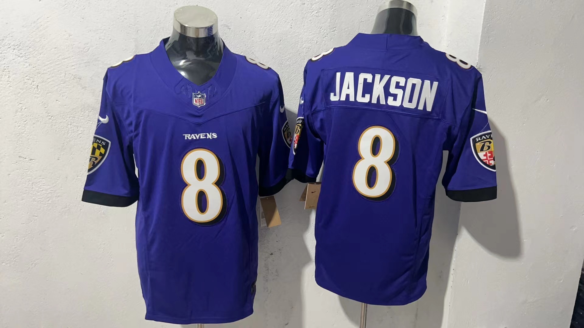 Lamar Jackson #8 Baltimore Ravens Jersey Purple
