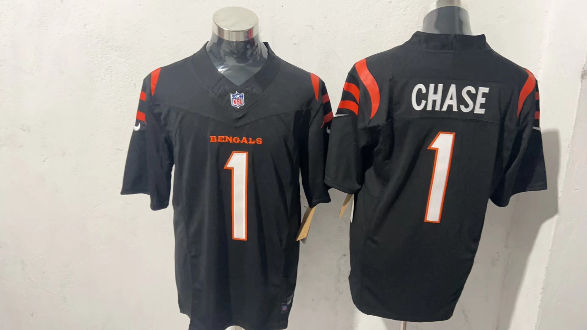 Bengals Black supplier front and back