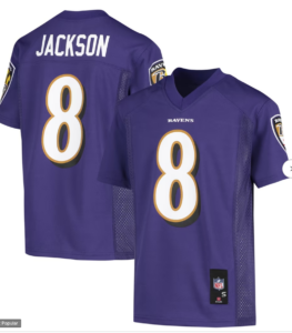 Men's Baltimore Ravens Lamar Jackson Nike Purple Team Game Jersey