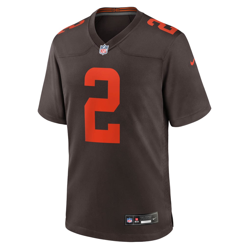 Shedeur Sanders #2 Cleveland Browns Brown Alternate Jersey — NFL Shop reference