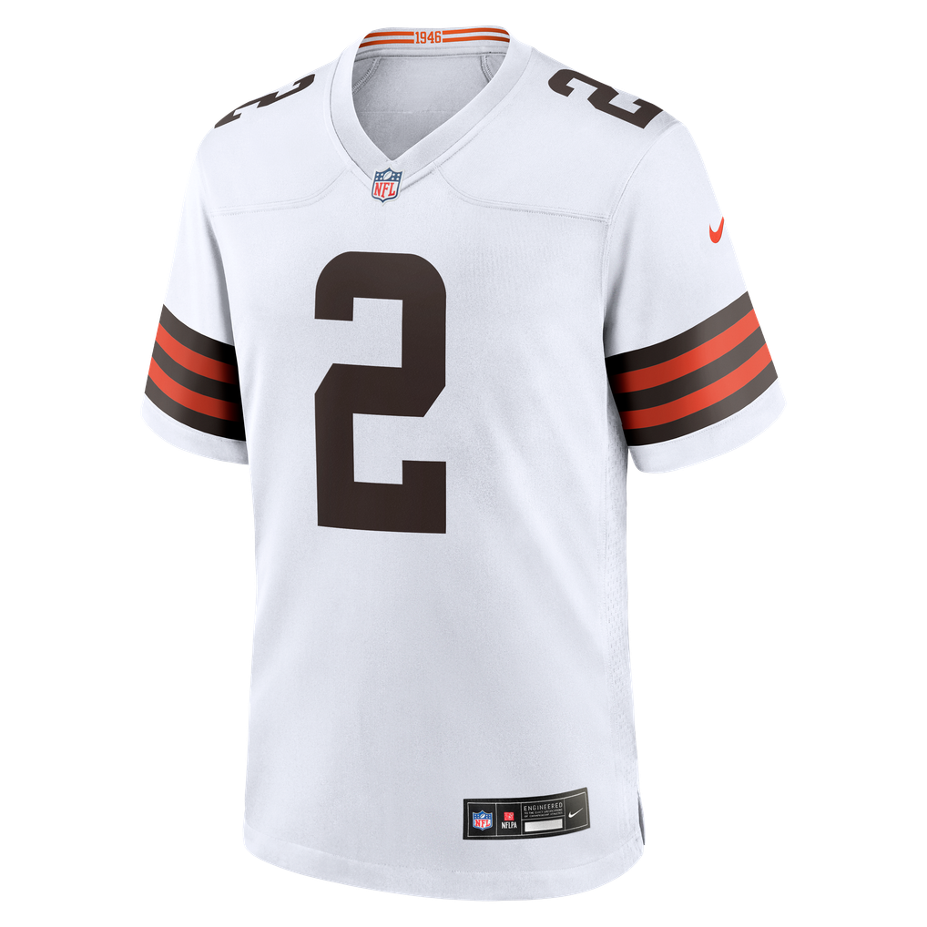 Shedeur Sanders #2 Cleveland Browns White Away Jersey — NFL Shop reference