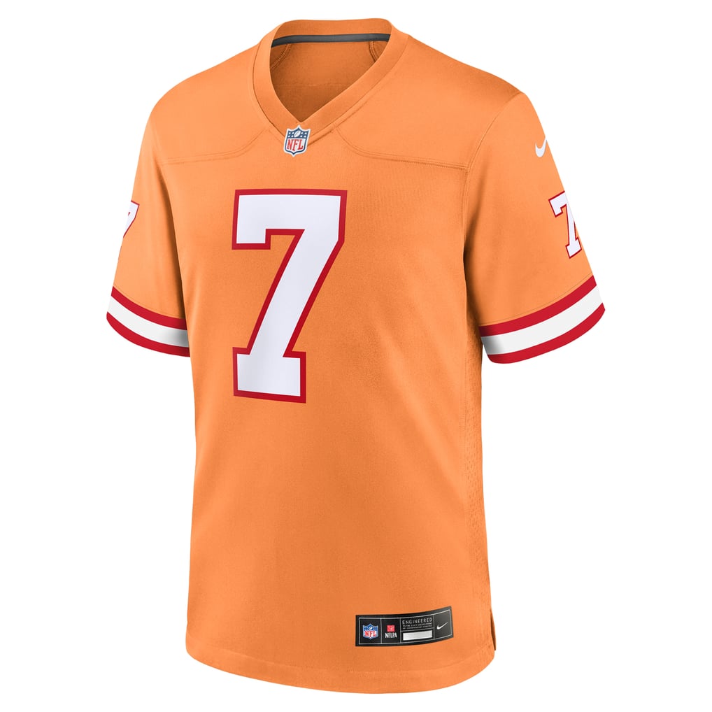 Bucky Irving #7 Tampa Bay Buccaneers Orange Throwback Jersey — NFL Shop reference