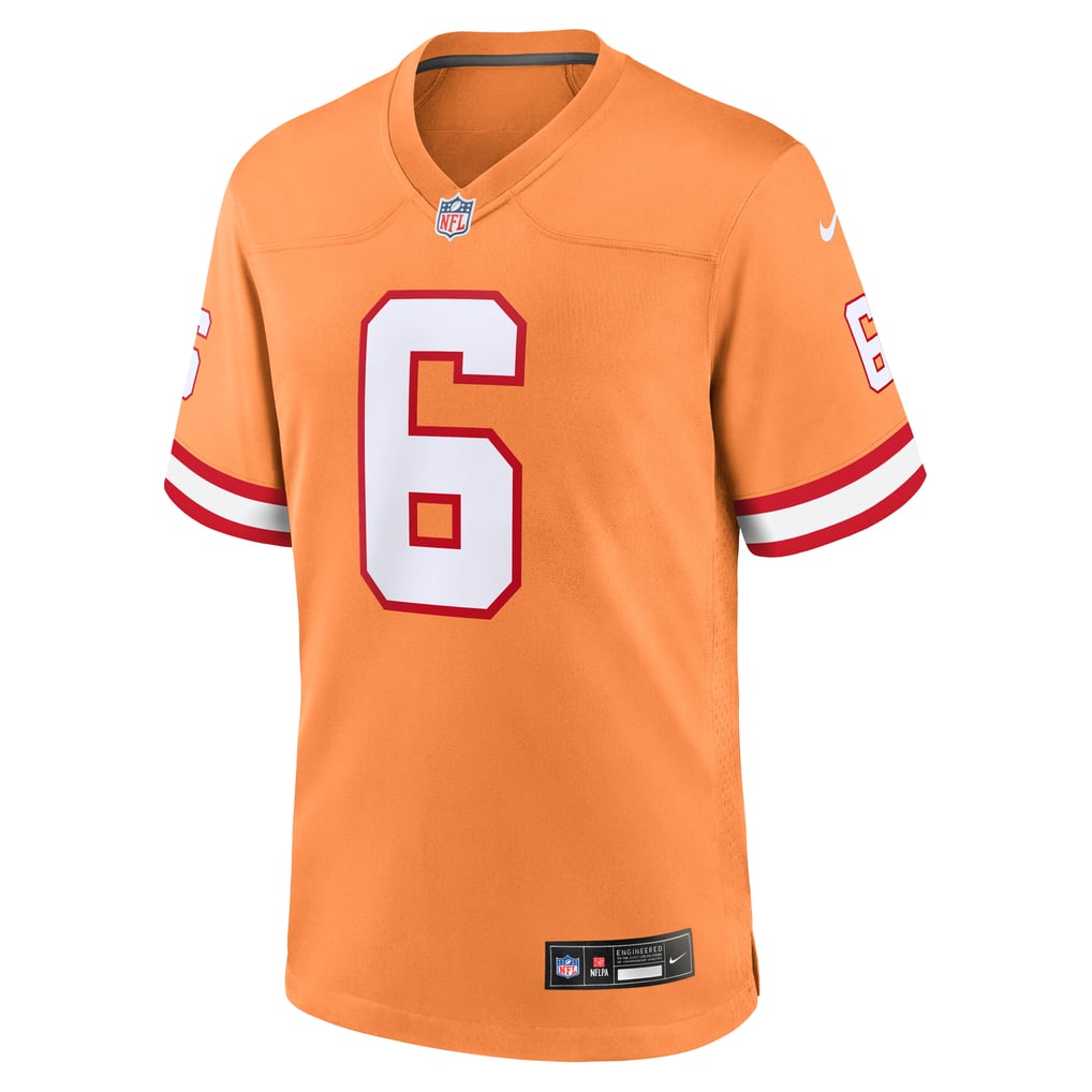 Baker Mayfield #6 Tampa Bay Buccaneers Orange Throwback Jersey — NFL Shop reference