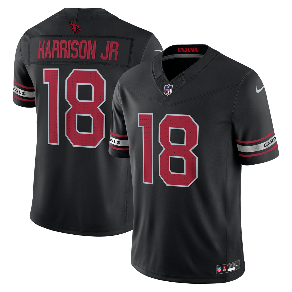 Marvin Harrison Jr. #18 Arizona Cardinals Black Alternate Jersey — front