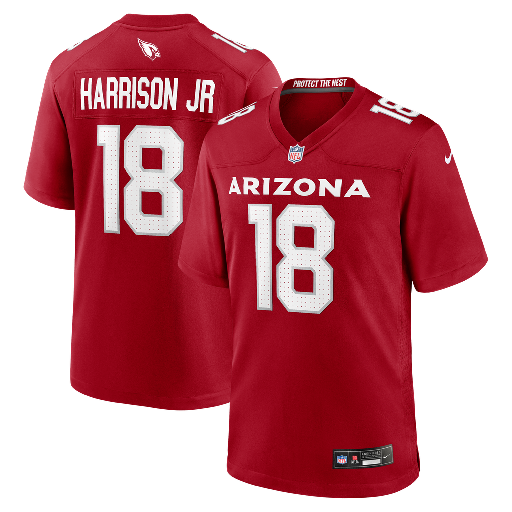 Marvin Harrison Jr. #18 Arizona Cardinals Cardinal Home Jersey — front