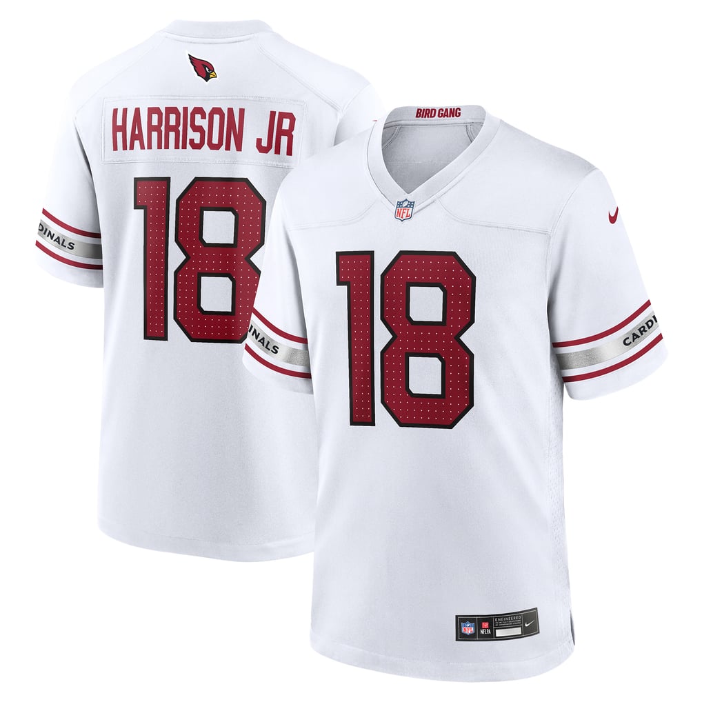 Marvin Harrison Jr. #18 Arizona Cardinals White Away Jersey — front