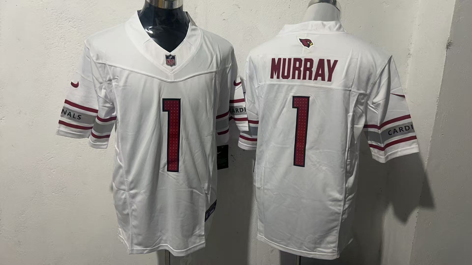 Kyler Murray #1 Arizona Cardinals White Away Jersey — supplier front and back