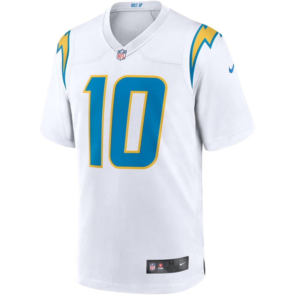 Justin Herbert #10 Los Angeles Chargers White Away Jersey — NFL Shop reference