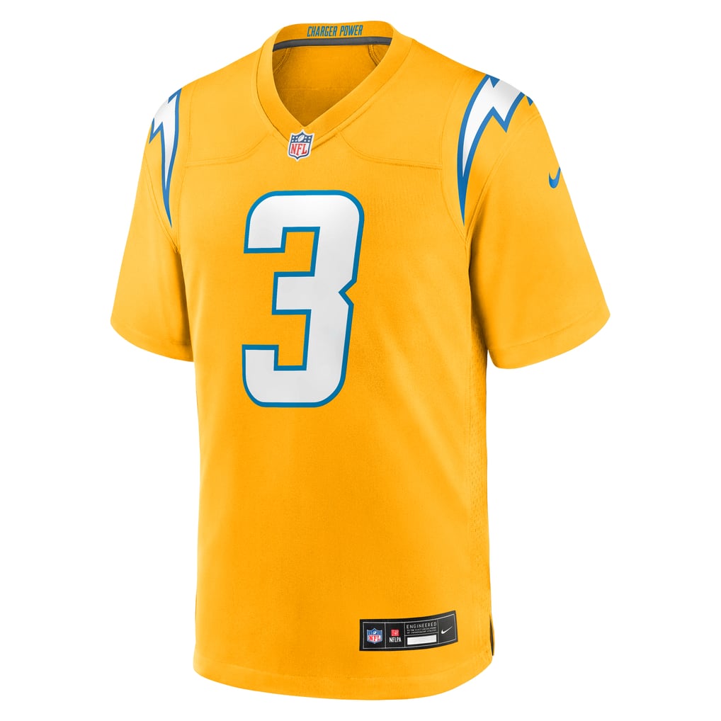 Derwin James Jr. #3 Los Angeles Chargers Gold Charger Power Jersey — NFL Shop reference
