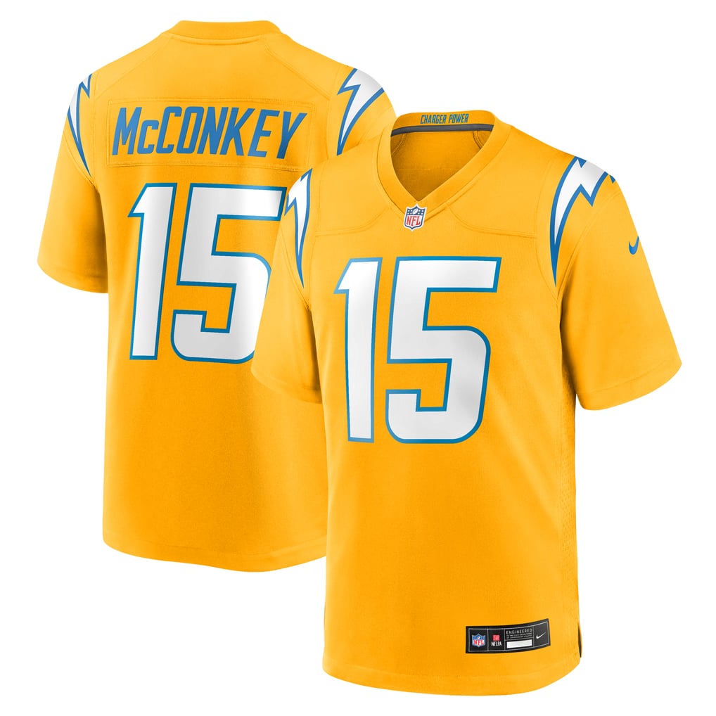 Ladd McConkey #15 Los Angeles Chargers Gold Charger Power Jersey — NFL Shop reference
