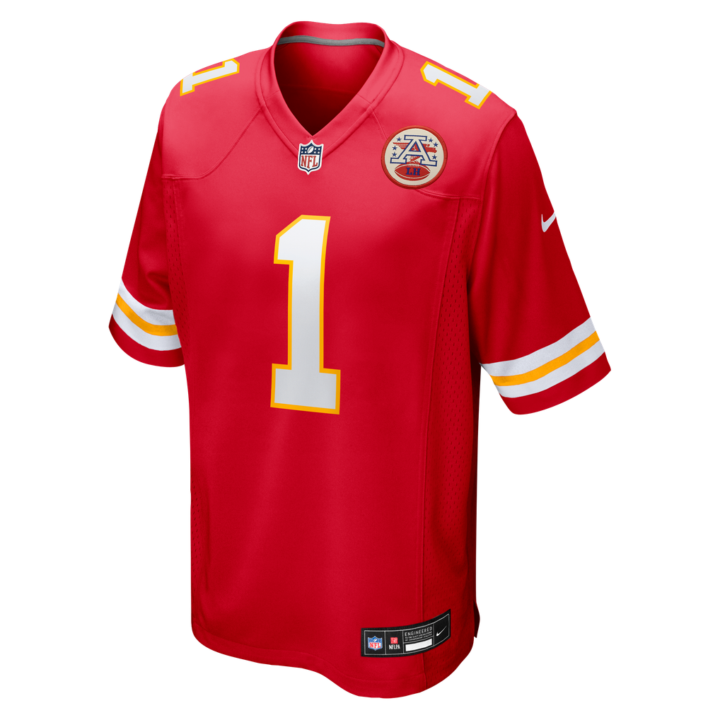 Xavier Worthy #1 Kansas City Chiefs Red Home Jersey — NFL Shop reference