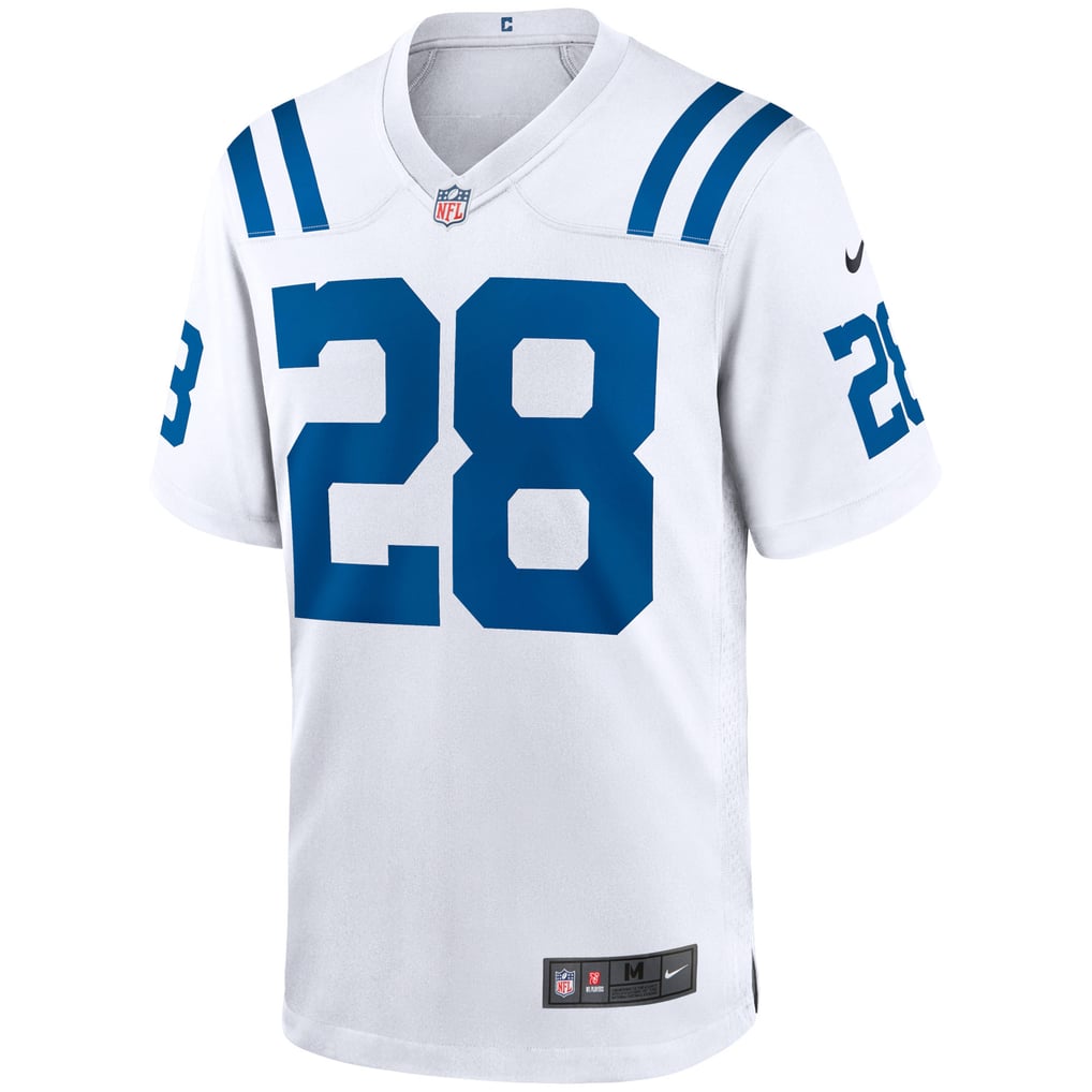 Jonathan Taylor #28 Indianapolis Colts White Away Jersey — front