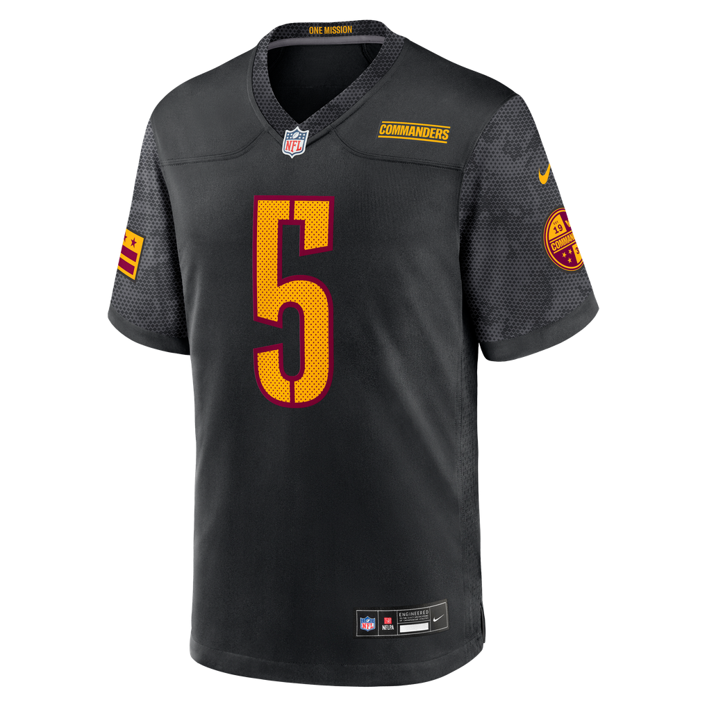 Jayden Daniels #5 Washington Commanders Black Alternate Jersey — NFL Shop reference