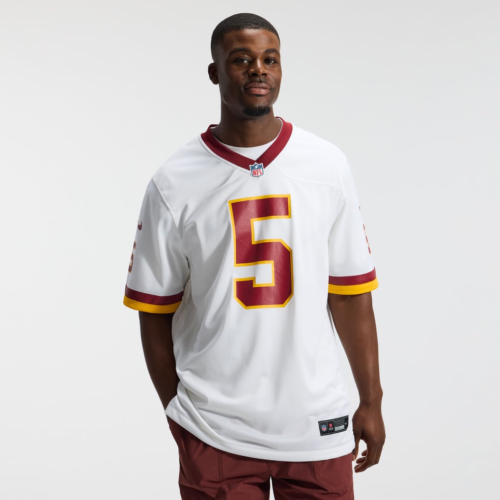 Jayden Daniels #5 Washington Commanders White Super Bowl Era Jersey — NFL Shop reference