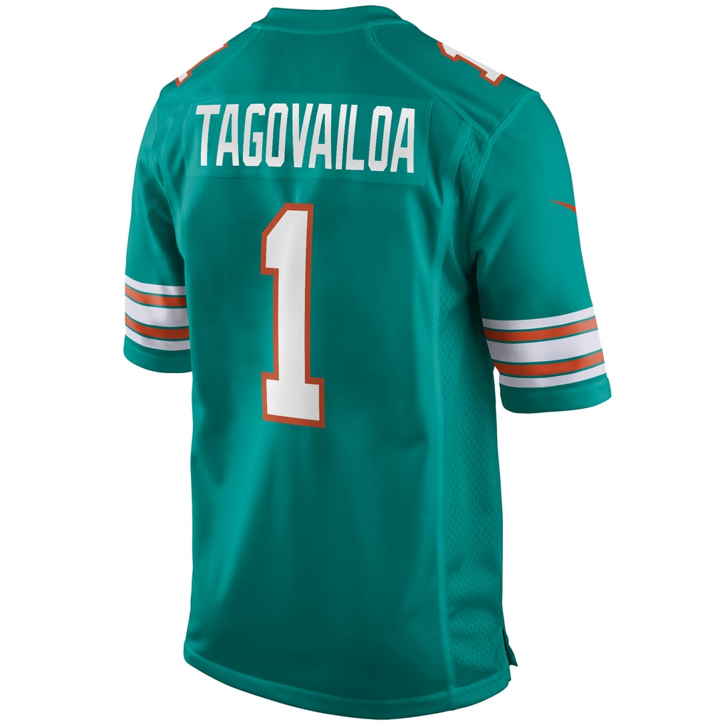 Tua Tagovailoa #1 Miami Dolphins Aqua Alternate Jersey — NFL Shop reference