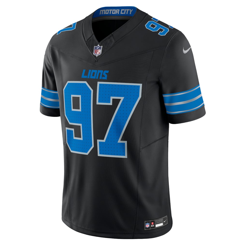 Aidan Hutchinson #97 Detroit Lions — Black — front