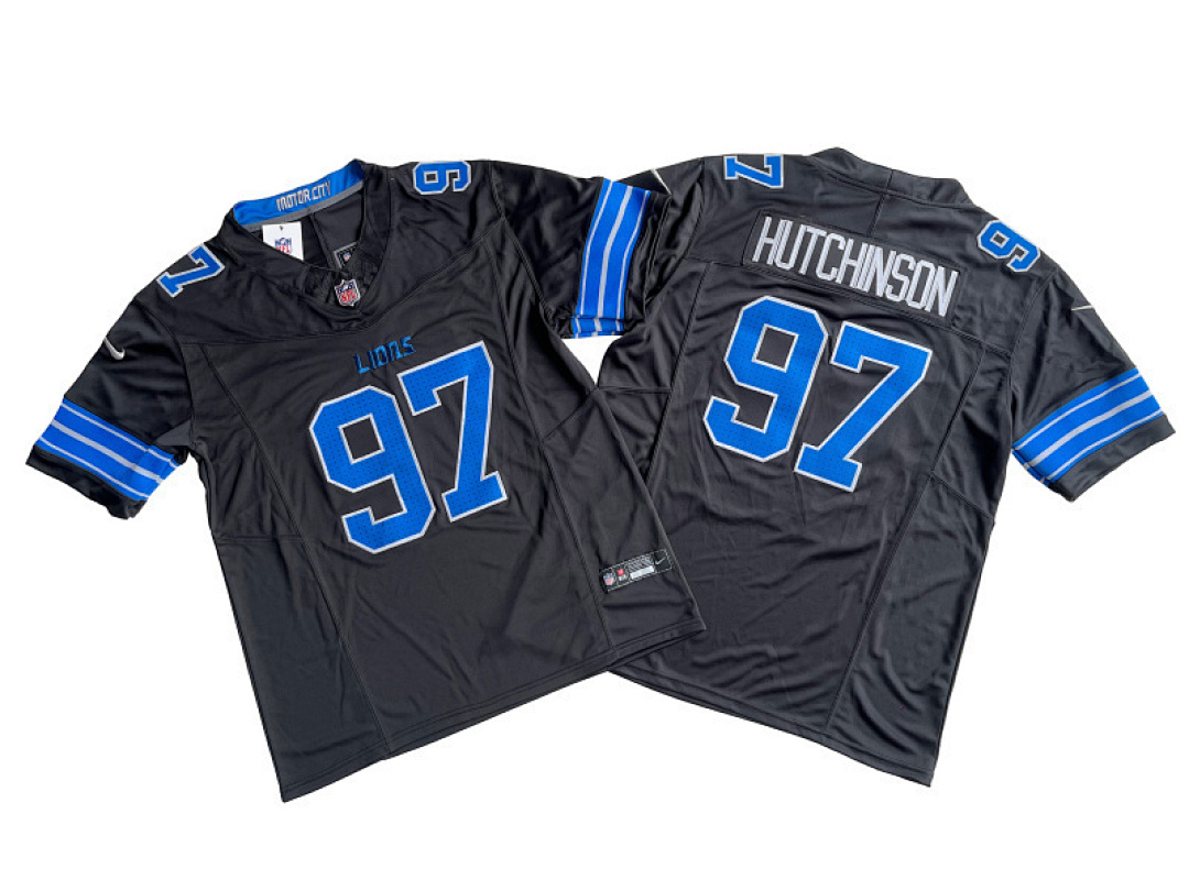 Aidan Hutchinson #97 Detroit Lions — Black — actual supplier photo