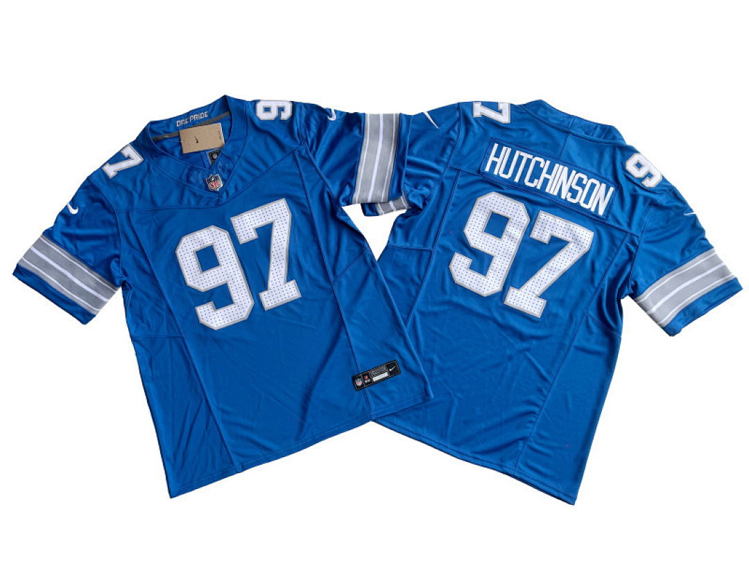 Aidan Hutchinson #97 Detroit Lions — Blue — actual supplier photo