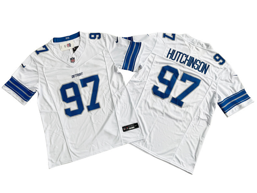 Aidan Hutchinson #97 Detroit Lions — White — actual supplier photo