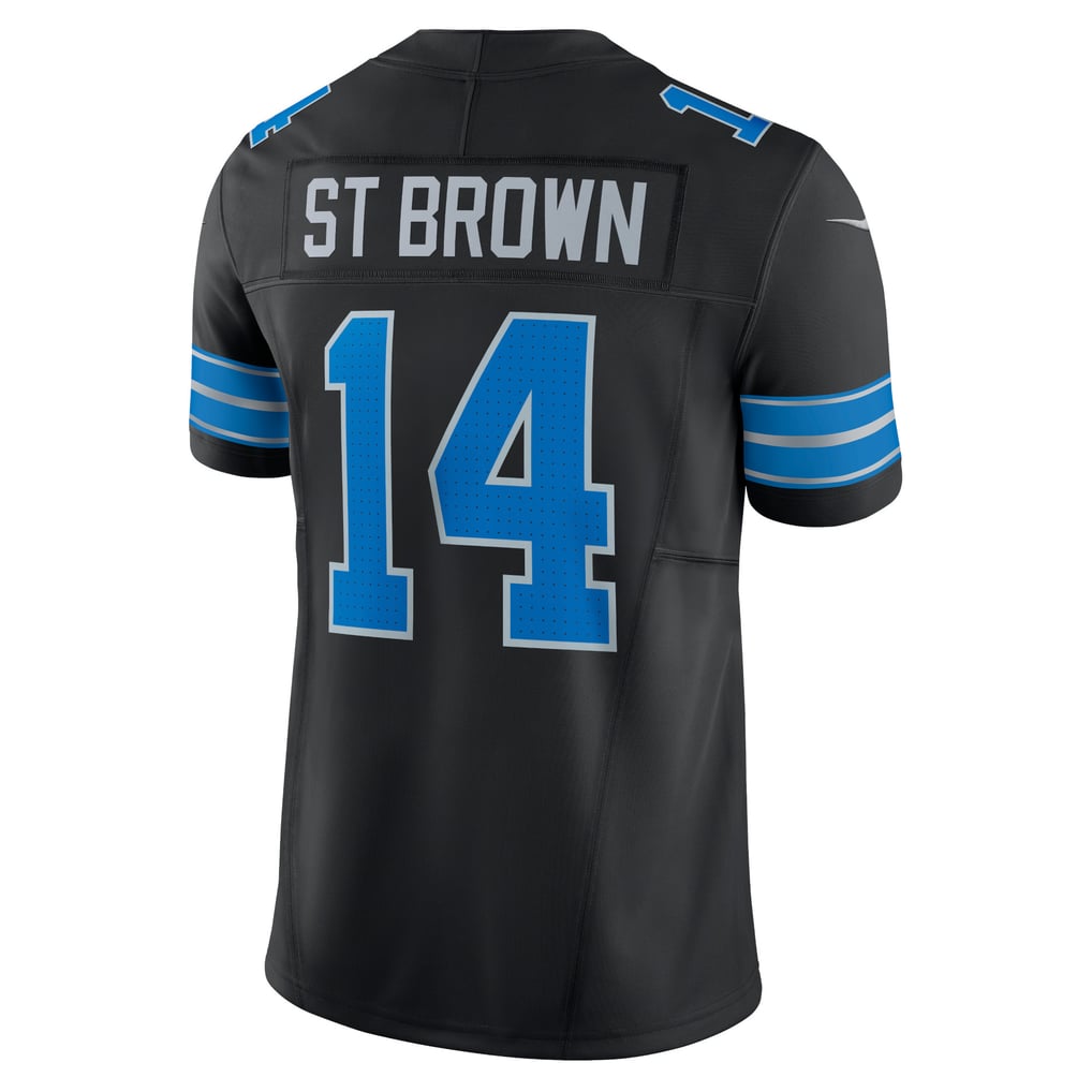 Amon-Ra St. Brown #14 Detroit Lions — Black — back