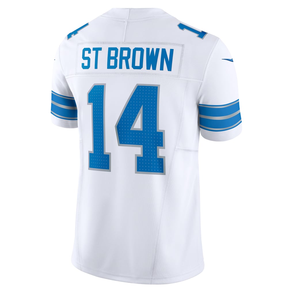 Amon-Ra St. Brown #14 Detroit Lions — White — back