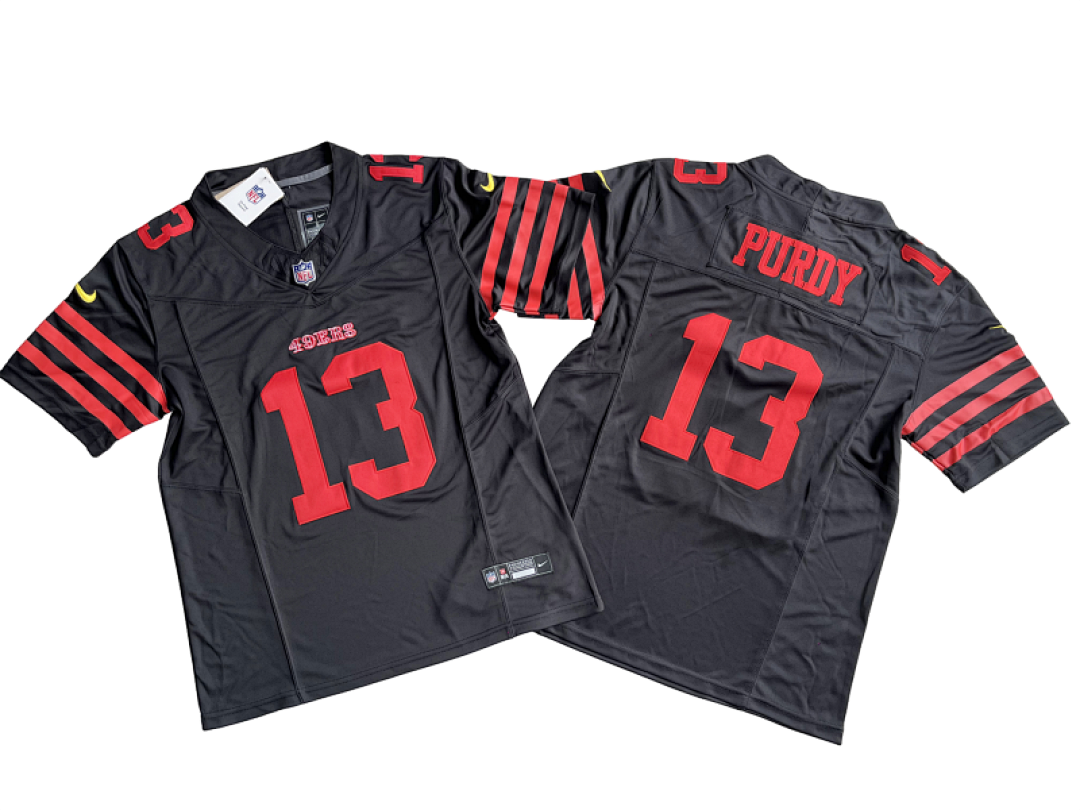 Brock Purdy #13 San Francisco 49ers — Black — actual supplier photo
