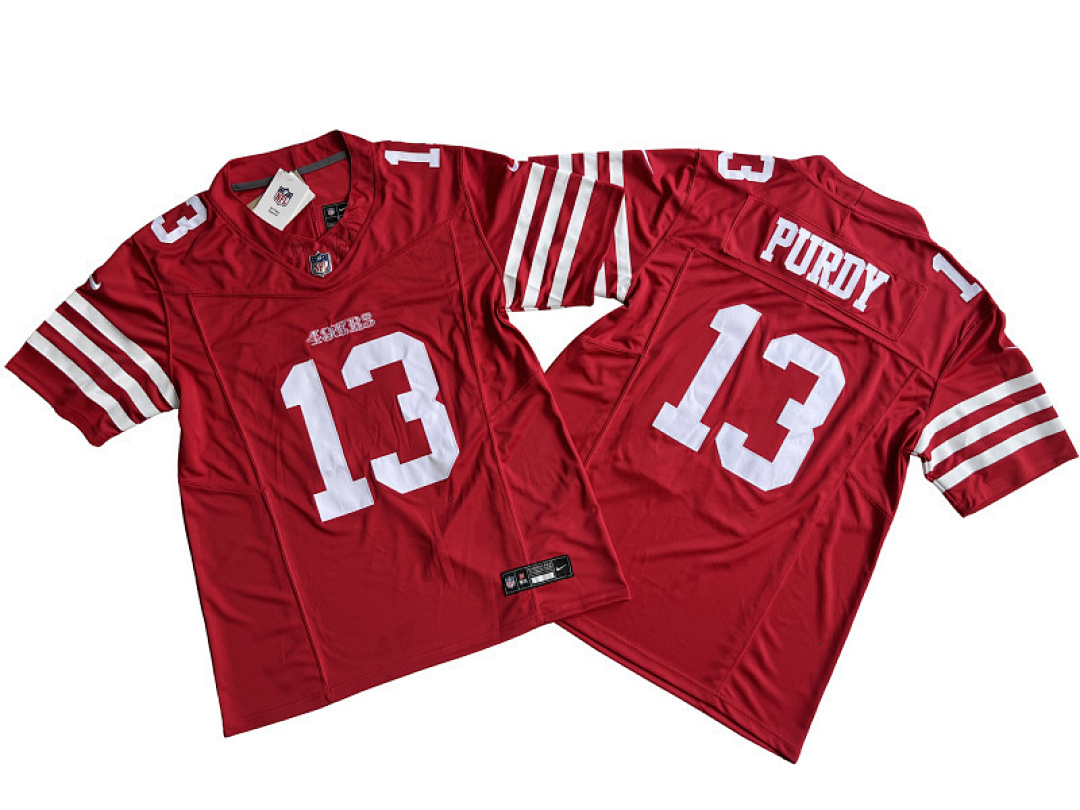 Brock Purdy #13 San Francisco 49ers — Red — actual supplier photo