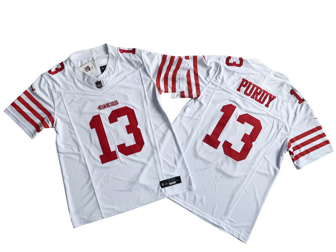 Brock Purdy #13 San Francisco 49ers — White — actual supplier photo