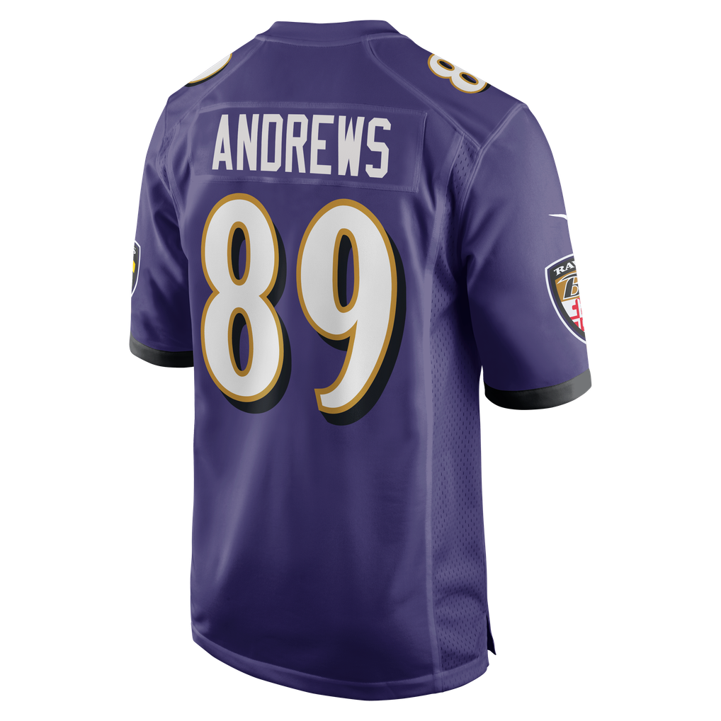 Mark Andrews #89 Baltimore Ravens Purple Home Jersey - back reference