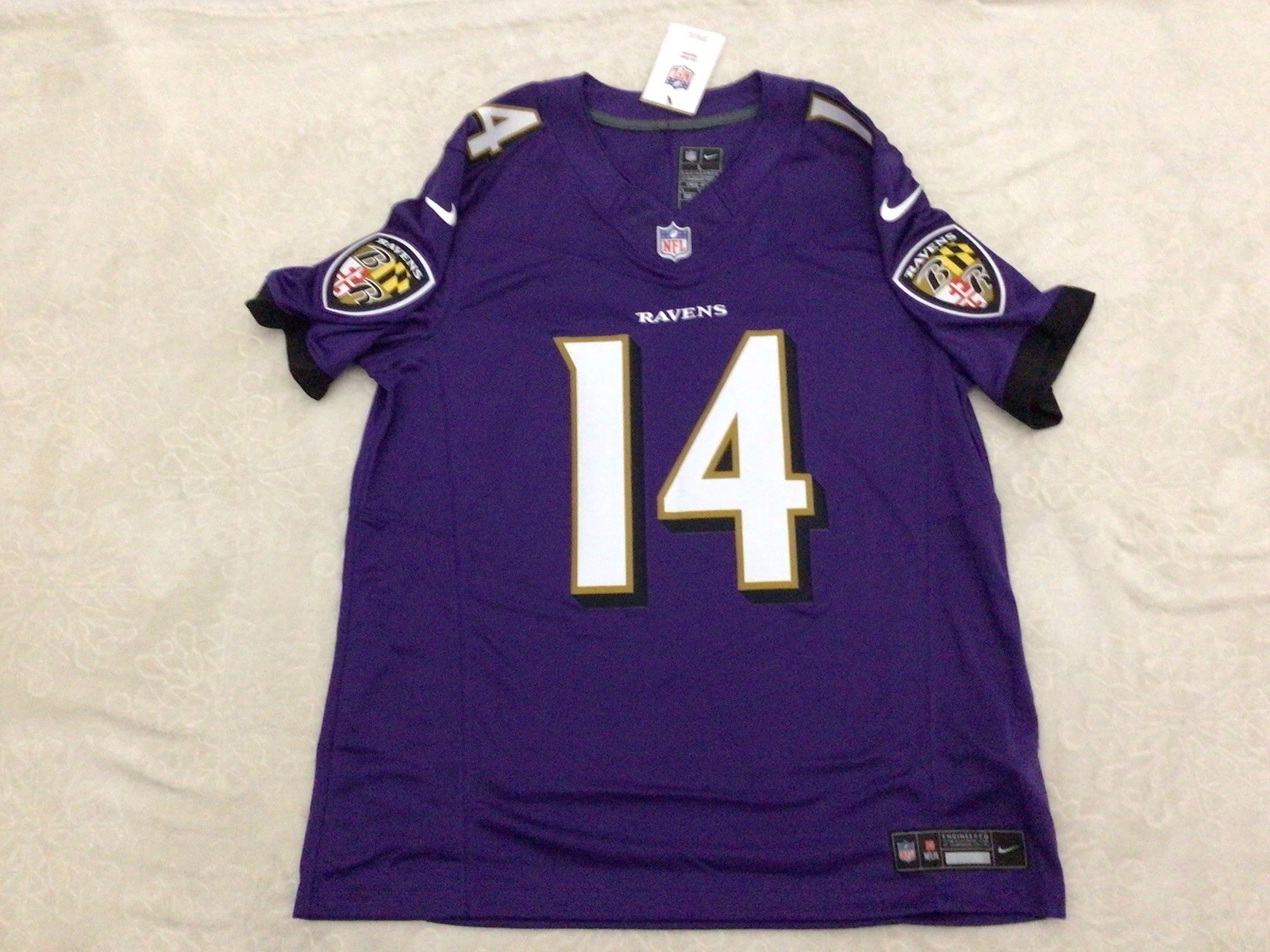 Kyle Hamilton #14 Baltimore Ravens Purple Home Jersey - actual product photo 1