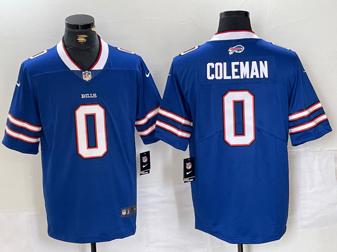 Keon Coleman #0 Buffalo Bills Royal Home Jersey - actual supplier photo