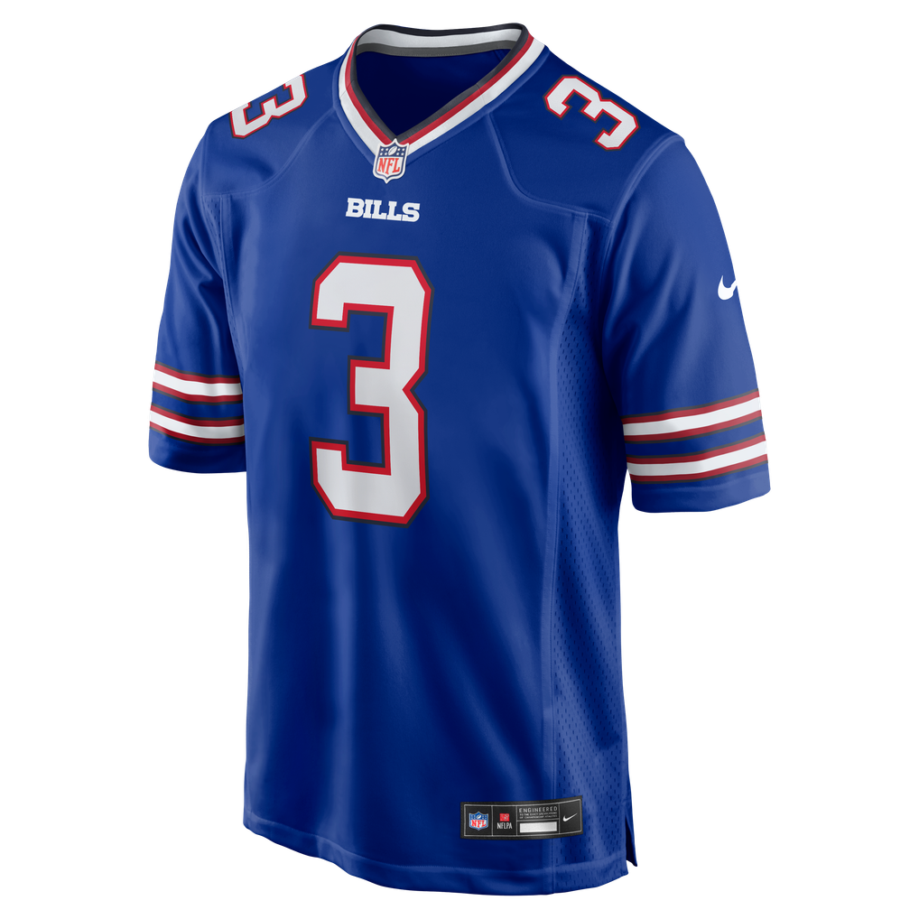Damar Hamlin #3 Buffalo Bills Royal Home Jersey - front reference