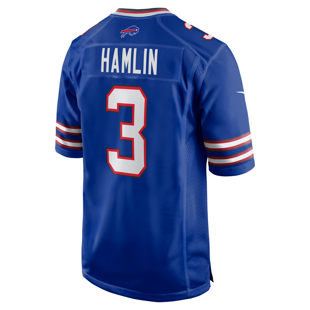 Damar Hamlin #3 Buffalo Bills Royal Home Jersey - back reference