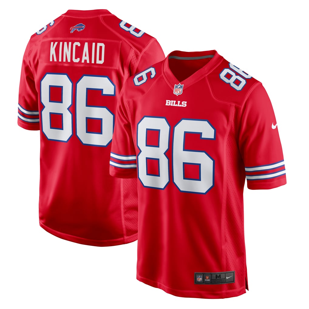 Dalton Kincaid #86 Buffalo Bills Red Alternate Jersey - front and back reference