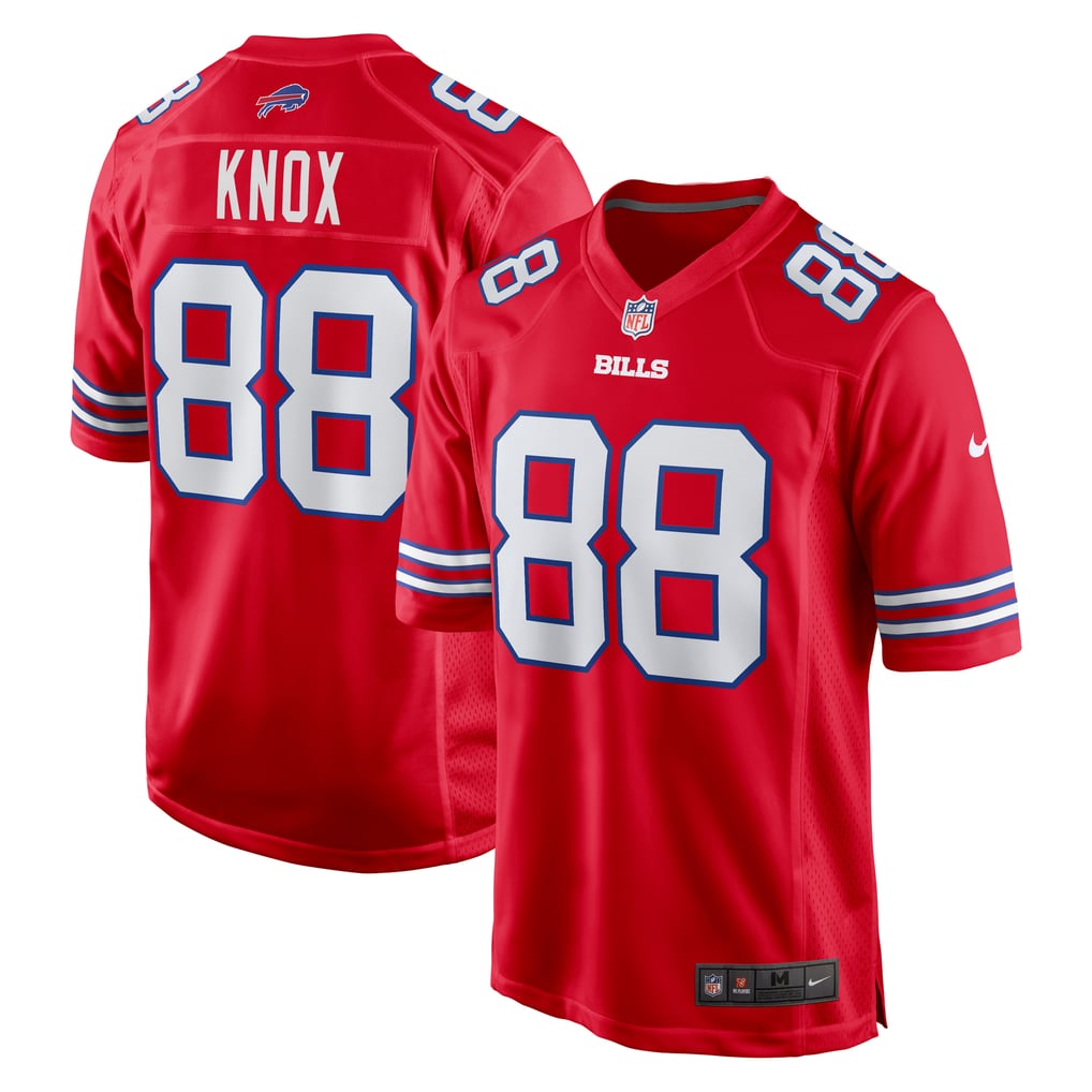 Dawson Knox #88 Buffalo Bills Red Alternate Jersey - front and back reference