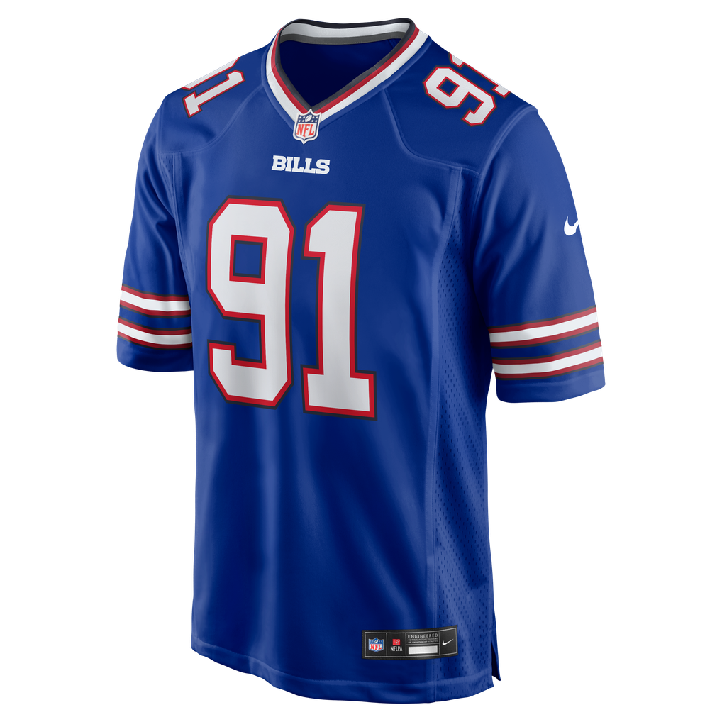 Ed Oliver #91 Buffalo Bills Royal Home Jersey - front reference