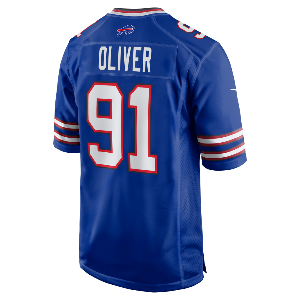 Ed Oliver #91 Buffalo Bills Royal Home Jersey - back reference