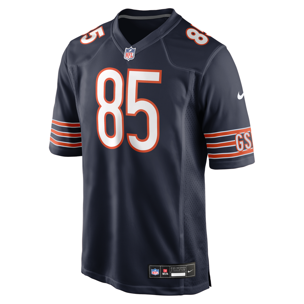 Cole Kmet #85 Chicago Bears Navy Home Jersey - front reference