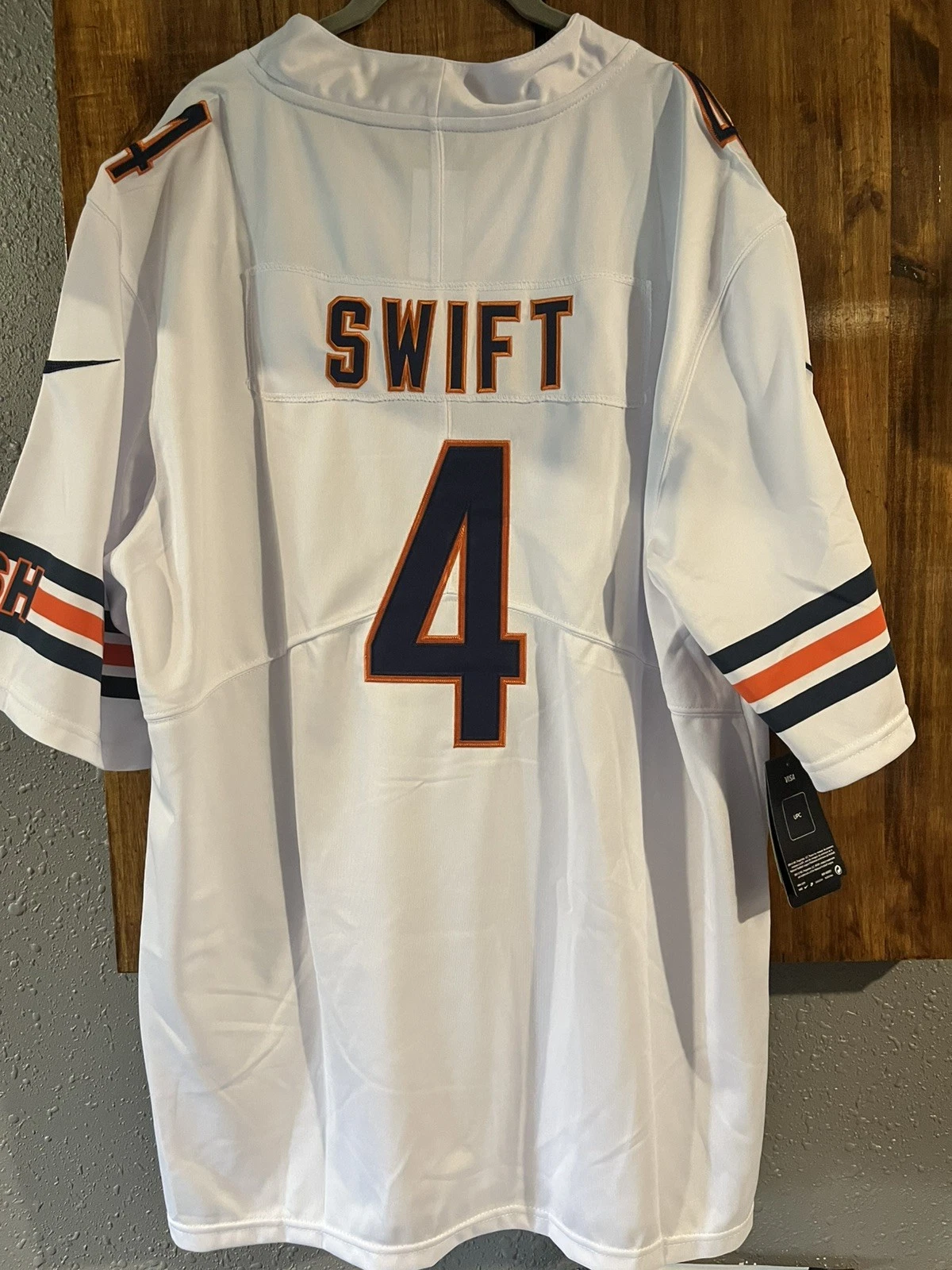 D'Andre Swift #4 Chicago Bears White Away Jersey - actual product photo 2