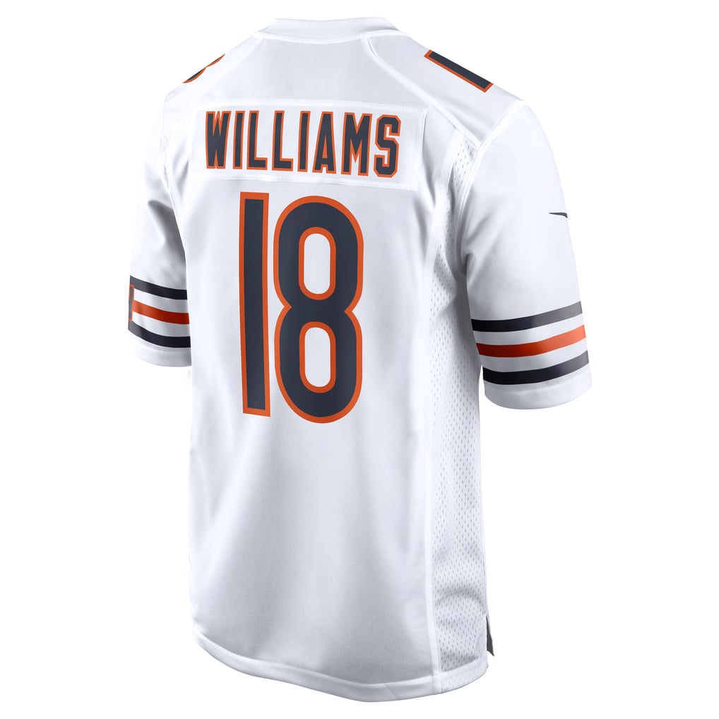 Caleb Williams #18 Chicago Bears White Away Jersey - back reference