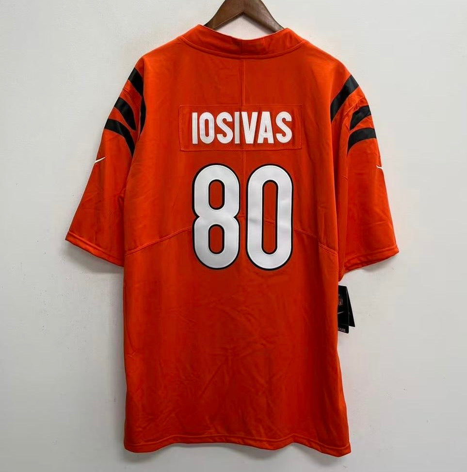 Andrei Iosivas #80 Cincinnati Bengals Orange Alternate Jersey - actual product photo 1