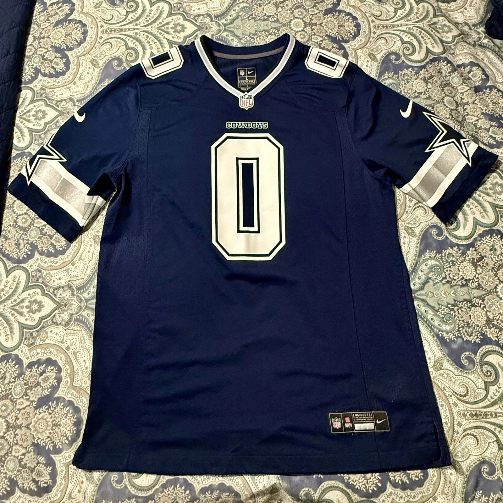 DeMarvion Overshown #0 Dallas Cowboys Navy Alternate Jersey - actual product photo 1