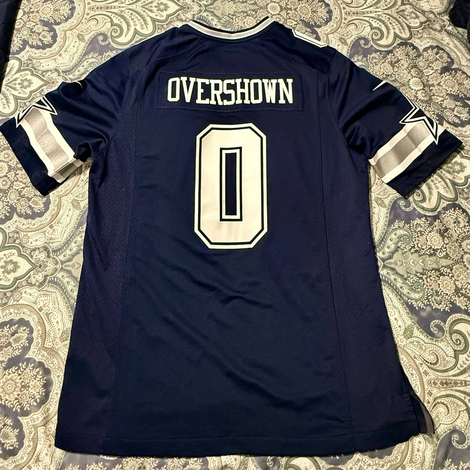 DeMarvion Overshown #0 Dallas Cowboys Navy Alternate Jersey - actual product photo 2