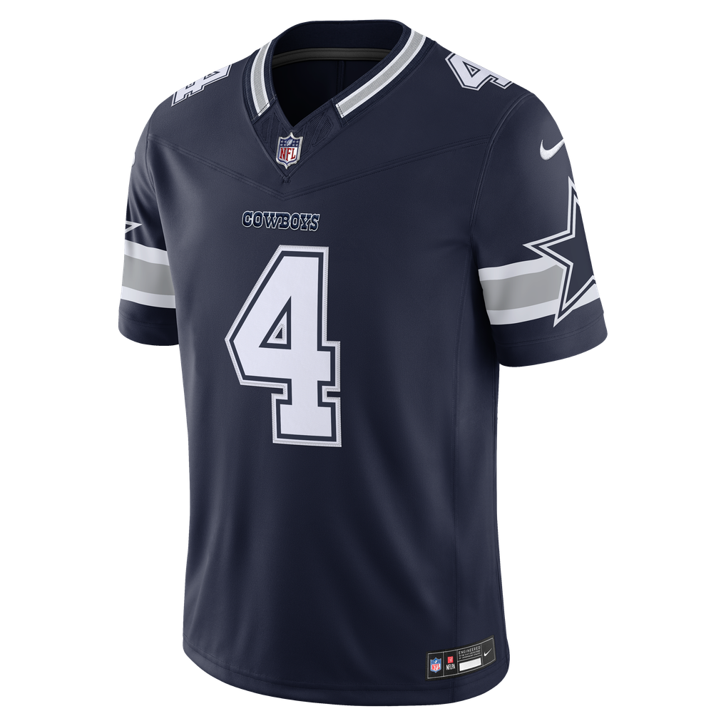 Dak Prescott #4 Dallas Cowboys Navy Jersey - front