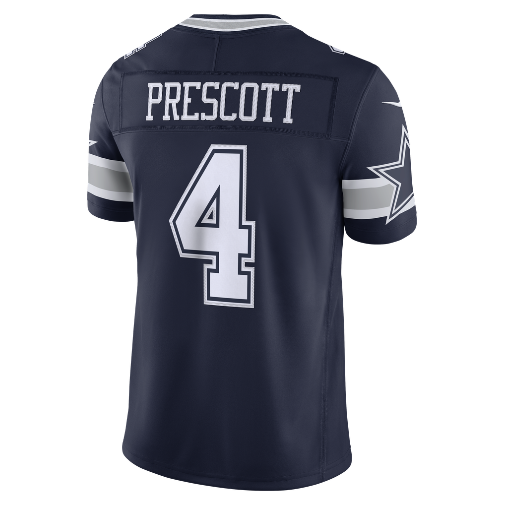 Dak Prescott #4 Dallas Cowboys Navy Jersey - back