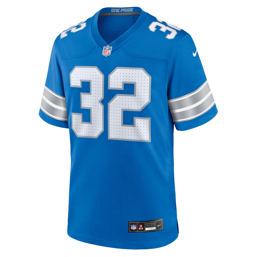 Brian Branch #32 Detroit Lions Blue Home Jersey - front reference