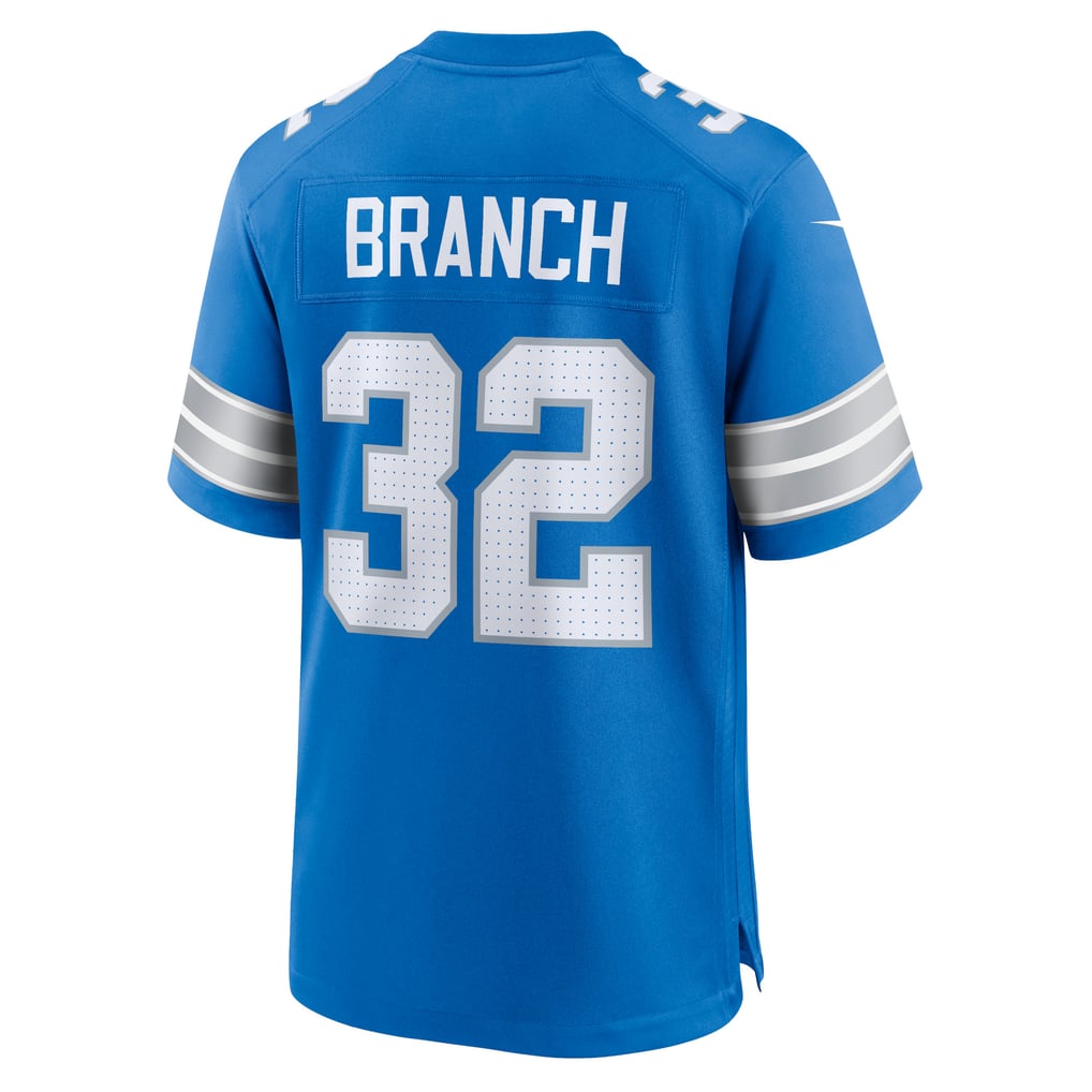 Brian Branch #32 Detroit Lions Blue Home Jersey - back reference